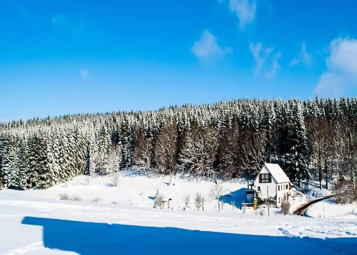 In Sauerland Nahe Winterberg Skifahren *
